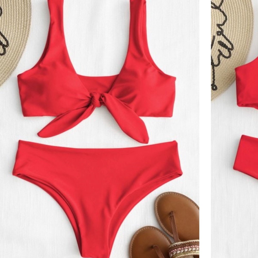 Never been worn Cheeky red tie front Bikini